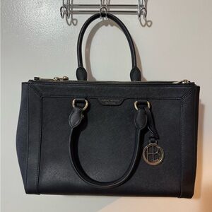 Henri Bendel Black Leather Carryall